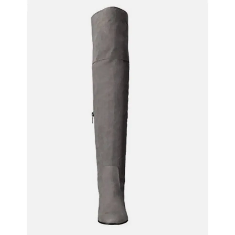 Sam Edelman Circus Vivica Over Knee Boots 8.5 NWT Gray Ankle Booties Tall OTK
